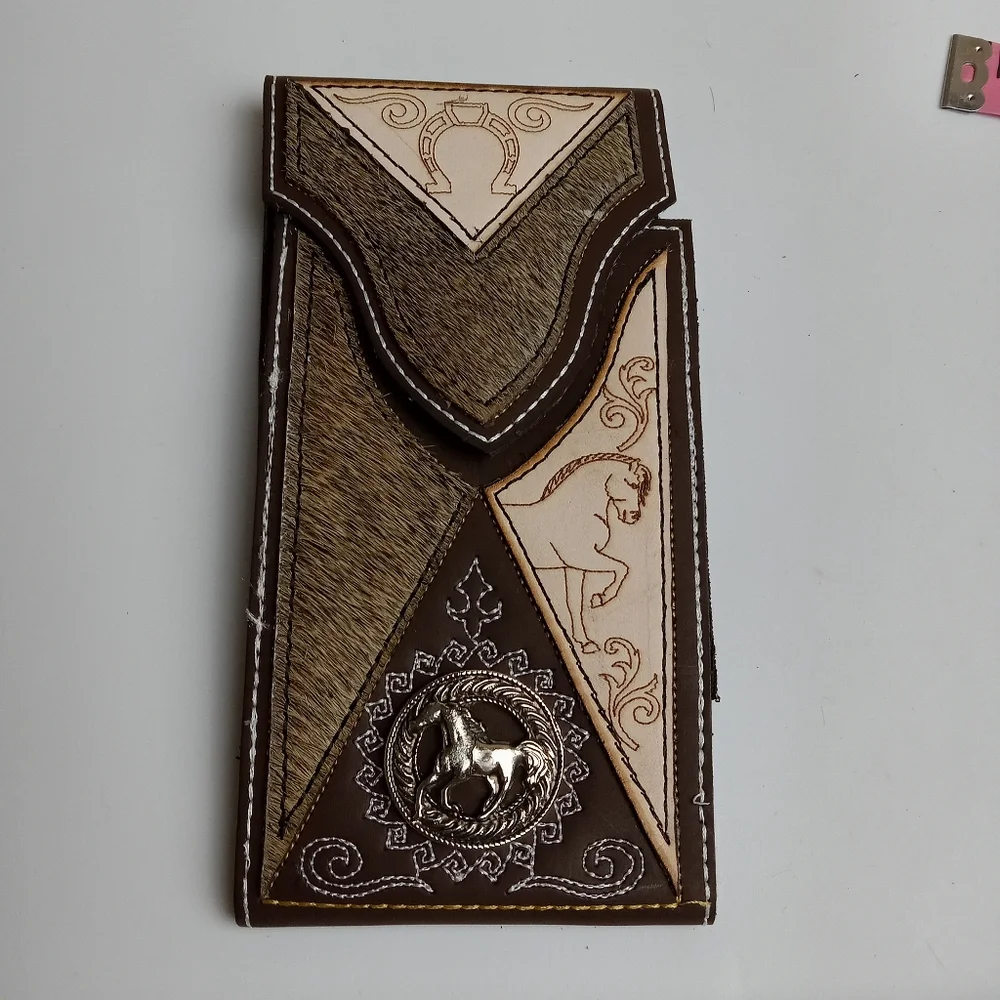WESTERN LEATHER CELL PHONE CASE, FUNDA VAQUERA DE CUERO COWBOY RODEO‎ PHONE CASE
